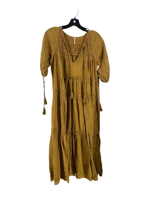 Dress Casual Maxi By Free People In Brown, Size: S